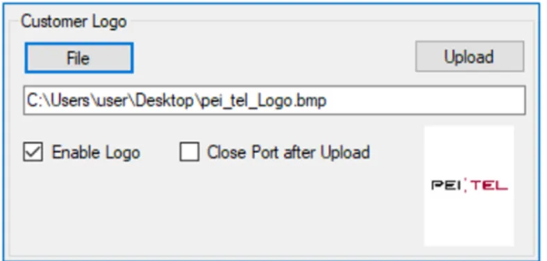 Figure 4: LogoLoader-Window after selecting the path of the logo file
