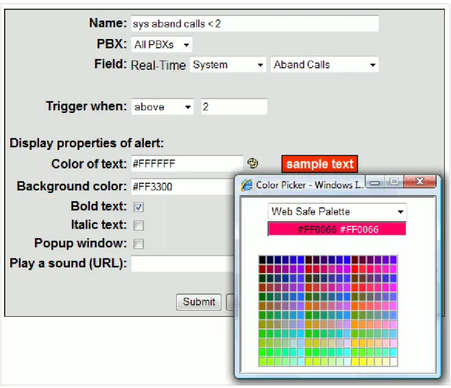 Figure 20: Editing a web trigger 5. Choose which PBX this trigger is for. 