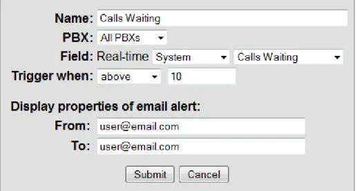 Figure 21: Editing an email trigger 4. Choose which PBX this trigger is for. 