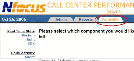 Figure 23: 'Asheville' remote server To add a remote server definition: