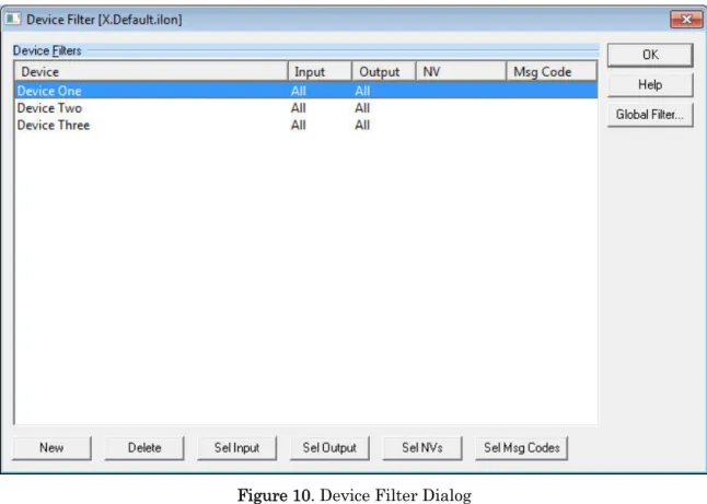 Figure 10. Device Filter Dialog 