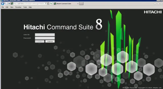 Figure 1 Hitachi Command Suite login screen