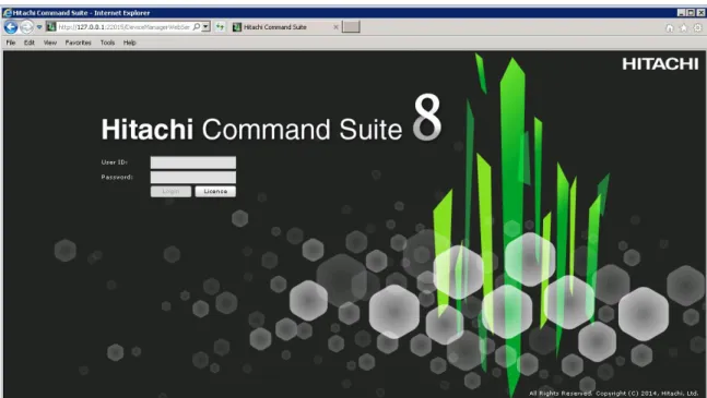 Figure 5 Hitchi Command Suite login screen