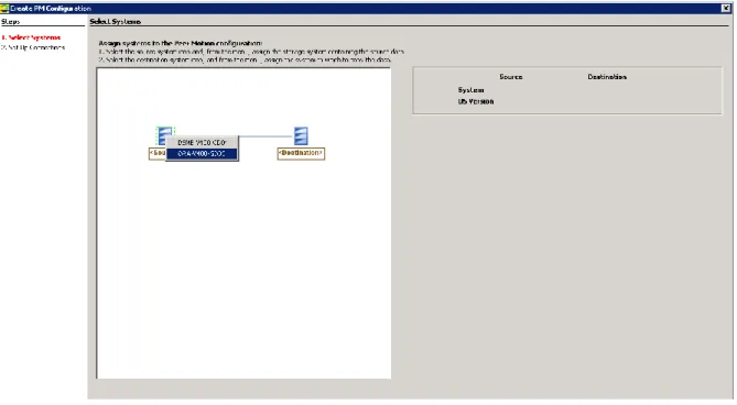 Figure 4. Dropdown list for selecting the source HP 3PAR StoreServ storage system in a Peer Motion configuration setup 