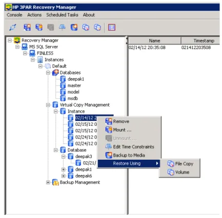 Figure 8 Restore Using File Copy