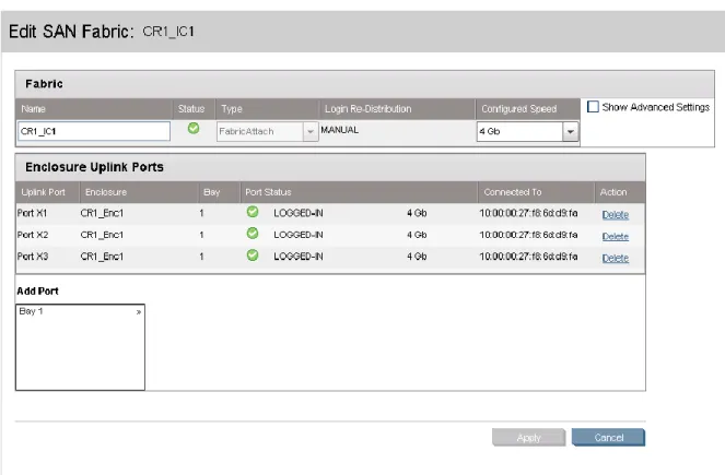Figure 7. Virtual Connect SAN Fabric  