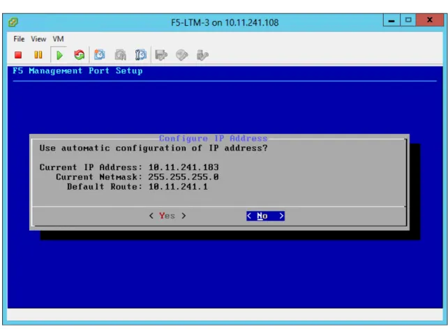 Figure 7.  F5 Management Port Setup 