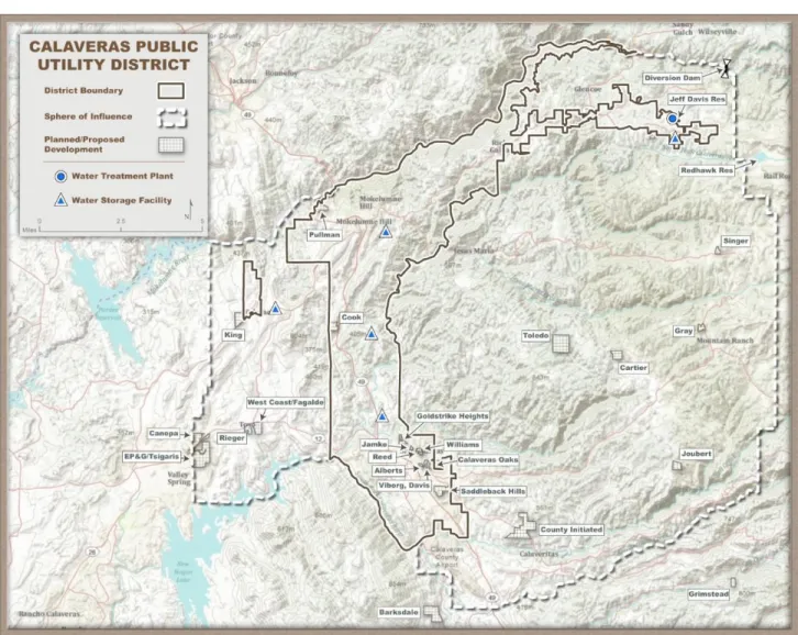 Figure 1: CPUD Boundary and Jeff Davis Reservoir 