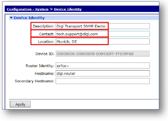 Figure 1: Optional System Information Configuration 