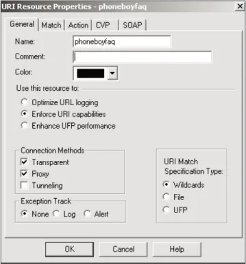 Figure 9.1 URI Resource Properties, General tab