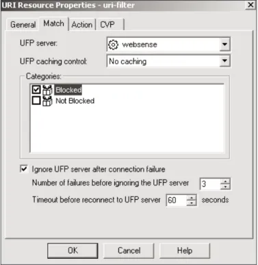Figure 9.10 URI Resource Properties, Match tab