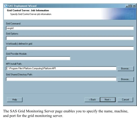Figure 2.4 Grid Control Server: Job Information Page