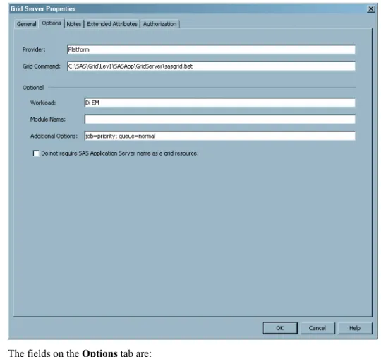 Figure 2.6 Grid Server Properties