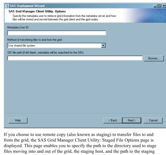 Figure 2.7 Grid Manager Client Utility: Options Page