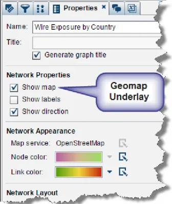 Figure 6: Enabling geo maps in network diagrams. 