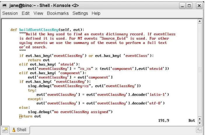 Figure 16: SyslogProcessing.py determining the EventClassKey