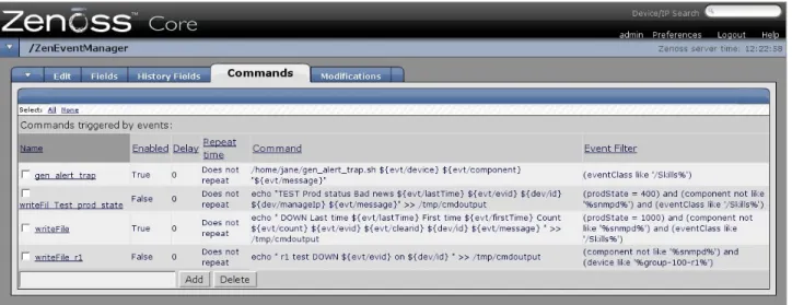 Figure 38: Creating new event commands