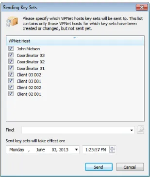 Figure 8: Sending key sets 