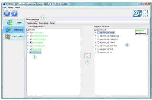Figure 9: GUI for data exporting and indexing. 