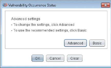 Figure 12: Advanced vulnerability occurrence statuses dialog box  2  Select or clear statuses as required and click OK