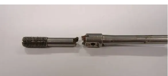 Figure 1 - Separation at threaded end of terminal 
