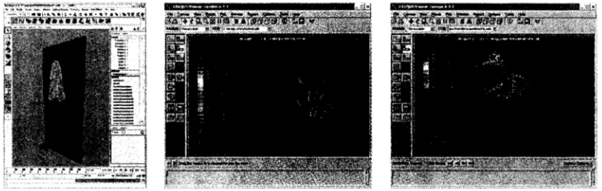 Figure 7: Precomputing real-time models with offline simulators: (Left) cloth precomputed in Alias|Wavefront Maya;