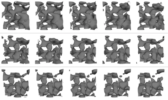 Figure 6: Generated meshes for Perlin noise dataset for 15 frames Marc Alexa. Sparse low-degree implicit