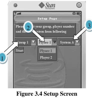 Figure 3.4 Setup Screen 