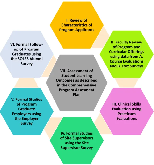 Figure 1. Program Evaluation Components of Clinical Mental Health Counseling  VII. Assessment of Student Learning Outcomes as described in the Comprehensive Program Assesment PlanI
