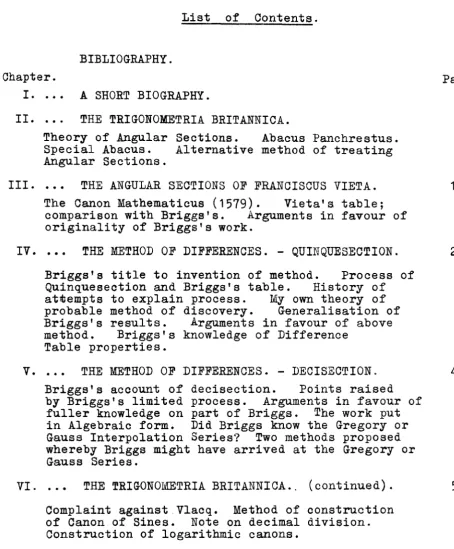table. History of My own theory of Generalisation of 