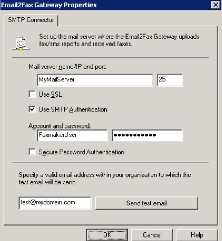 Table 11 - SMTP Connector options 