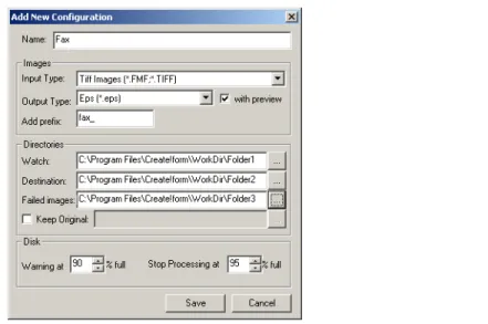 Figure 2-1: Add New Configuration dialog