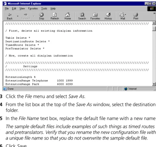 Figure 3   Dial Plan Configuration File (partial)