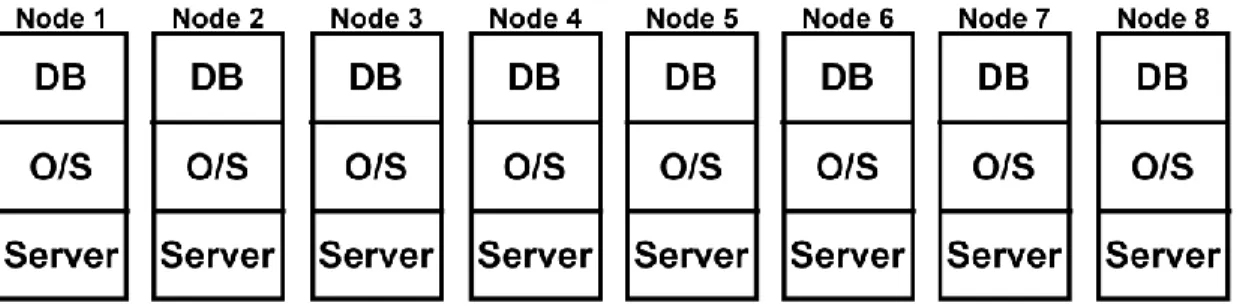 Figure 3. Eight dedicated database environments 