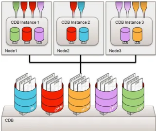 Figure 6. Consolidating on to multitenant architecture 