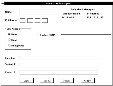 Table 4-2. Authorized Managers Dialog Box Fields