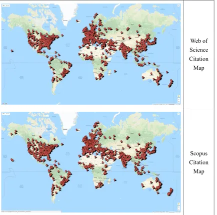 Figure 11 Citation Maps (Map data ©2018 Google) 