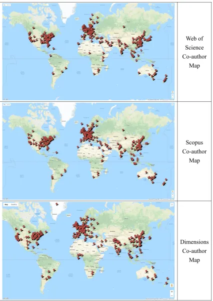 Figure 6 Co-author Maps (Map data ©2018 Google) 