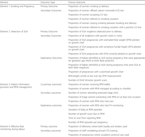 Table 2 Planned process measures relating to each element of Saving Babies Lives Care Bundle