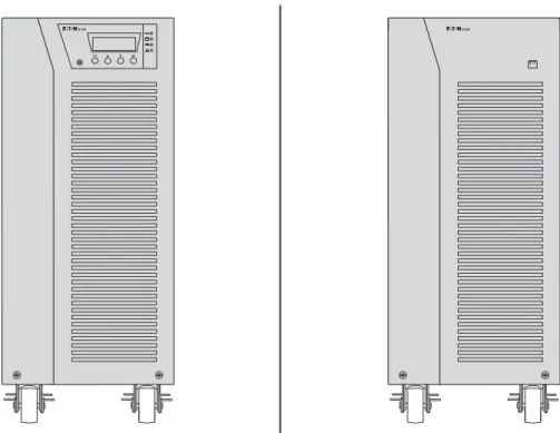 Figure 1. The Eaton 9130 Tower UPS and EBM (5000–6000 VA Models Shown).
