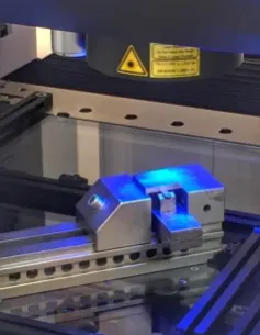 Figure 3: The artefact calibration with the CMM. 