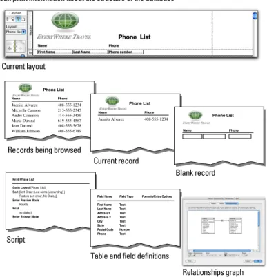 Table and field definitions