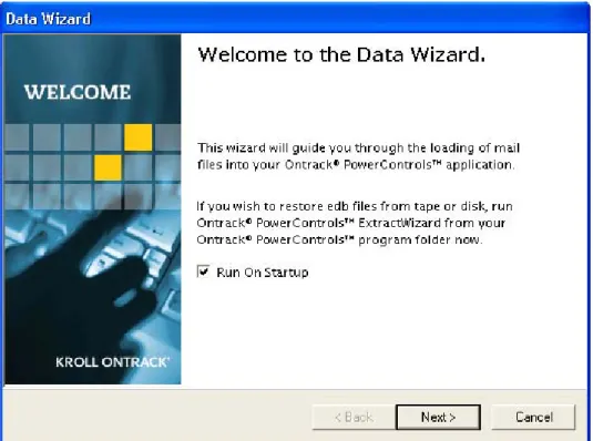 Figure 4-4. Opening page of the Data Wizard