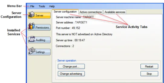 Figure 1-1: Single Mailbox Recovery Management Console main window