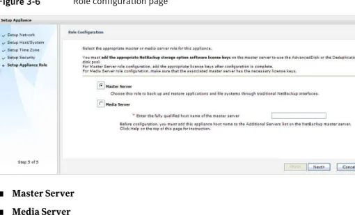 Figure 3-6 shows the Role Configuration page. The data entry fields and options are identified below the figure.