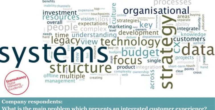 Figure 8: What is the main problem which prevents an integrated customer  experience? 