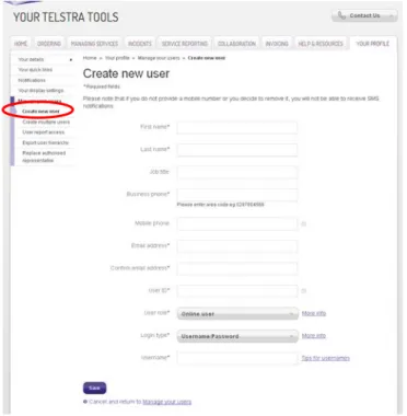 Figure 6:  Create new User to YTT 