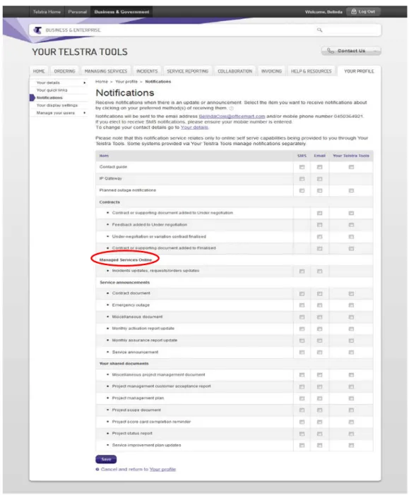 Figure 3:  Notifications  