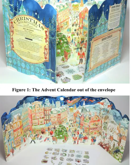 Figure 2. The Advent Calendar opened up 
