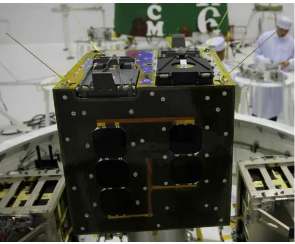 Figure 2: The UniSat-6 spacecraft integrated on the launch platform